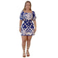 Printed Tie Back Mini Dress