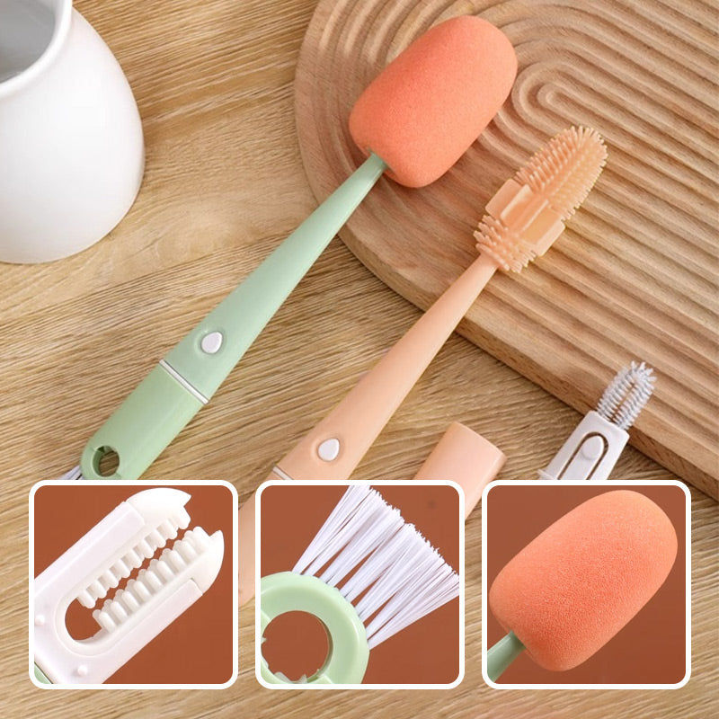 3 in 1 Cup Cleaning Brush with Long Handle