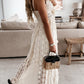 V-Neck Lace-Up Strappy Dress