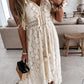 V-Neck Lace-Up Strappy Dress