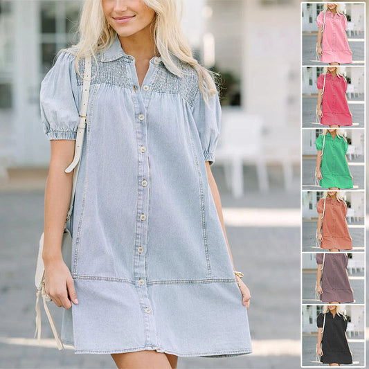 Women's Denim Babydoll Dress