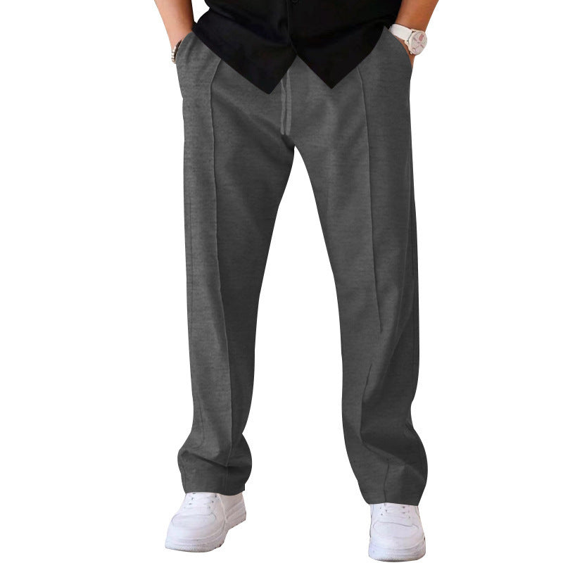 Men's Drawstring Waist Straight-Leg Pants