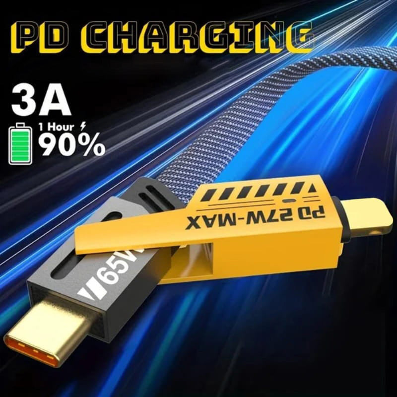 🔥🔥Achetez plus et économisez plus🎁Câble de charge rapide PD 27W 65W 4 en 1