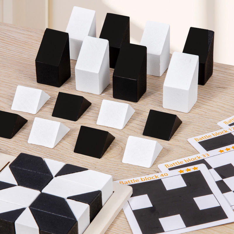 🎁Early Xmas Sales - 50% OFF🎅Creative Black & White Block Puzzles Set for Kids