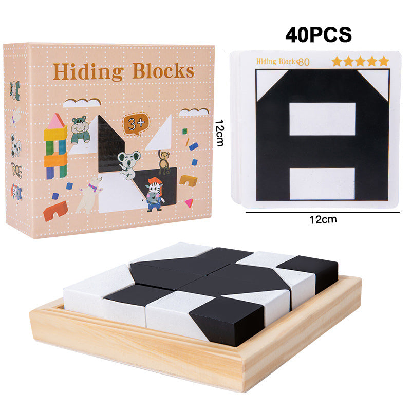 🎁Early Xmas Sales - 50% OFF🎅Creative Black & White Block Puzzles Set for Kids