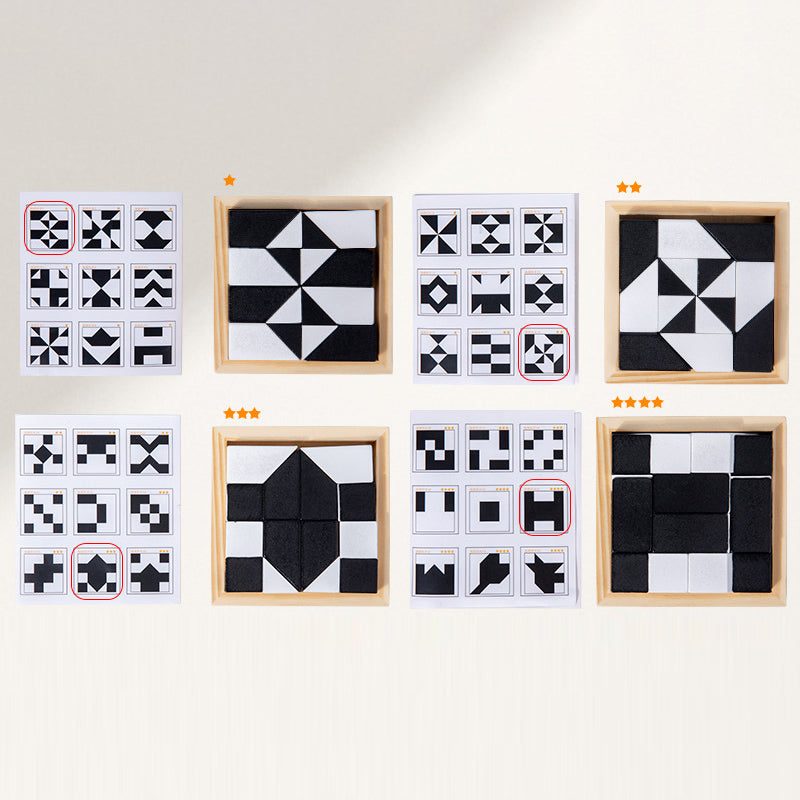 🎁Early Xmas Sales - 50% OFF🎅Creative Black & White Block Puzzles Set for Kids