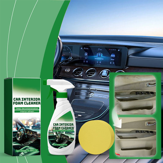 🌟BUY 4 GET 4 FREE🌟Effective Car Interior Foam Cleaner with Sponge