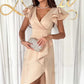 Sexy V-Neck Flutter Sleeve Dress（50% OFF）