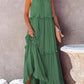 Women's Summer Casual Sleeveless Strappy Backless flounces Dress