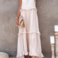 Women's Summer Casual Sleeveless Strappy Backless flounces Dress