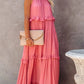 Women's Summer Casual Sleeveless Strappy Backless flounces Dress