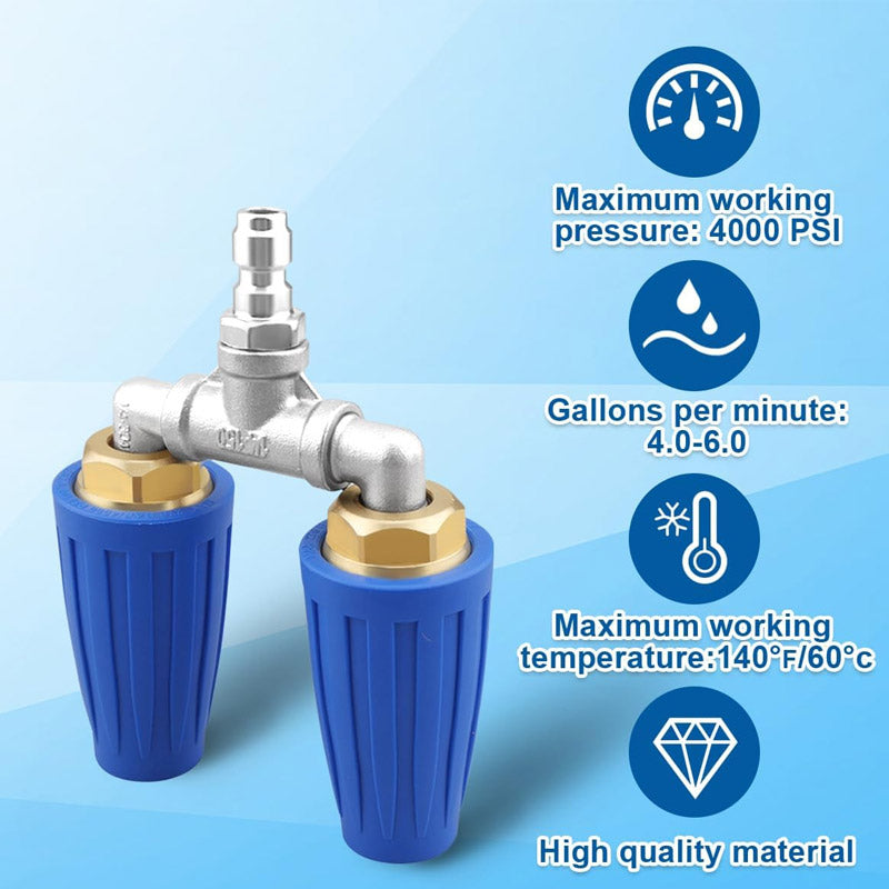 🚿 Stainless Steel Turbo Nozzle 🌟 – Perfect for terraces, cars, and facades 🏡🚗