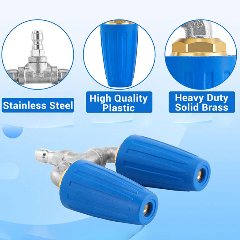 🚿 Stainless Steel Turbo Nozzle 🌟 – Perfect for terraces, cars, and facades 🏡🚗