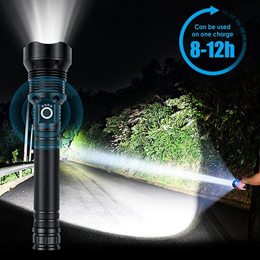 🔦20000 Lumen Tactical Flashlight-Extreme Beam & Power Bank Function⚡