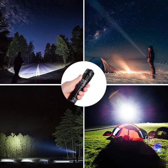 🔦20000 Lumen Tactical Flashlight-Extreme Beam & Power Bank Function⚡