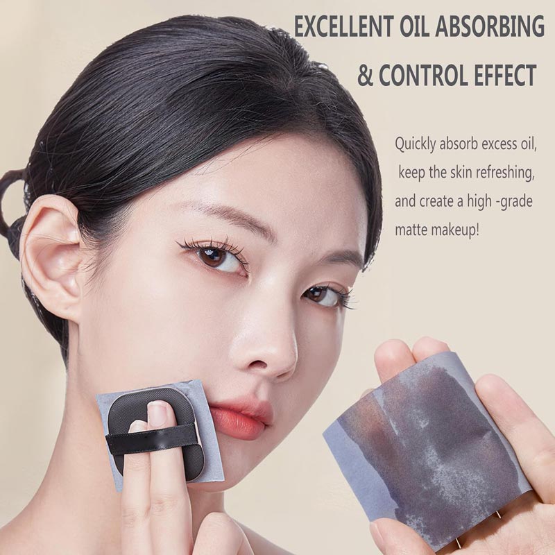 100PCS Facial Oil-control Paper with Mirror and Puff