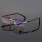 😍Buy 1 Get 1 Free - Just ￡8.99👓 Crystal Clear Reading Glasses – Lightweight Frameless Design with Premium Diamond-Cut Finish ✨