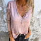 🔥Limited Time 39% OFF🔥Women’s Trendy Solid Color V Neck Long Sleeve Top