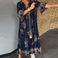 🔥Hot Sale 49% OFF🔥Loose-Fitting Vintage V-neck Dress