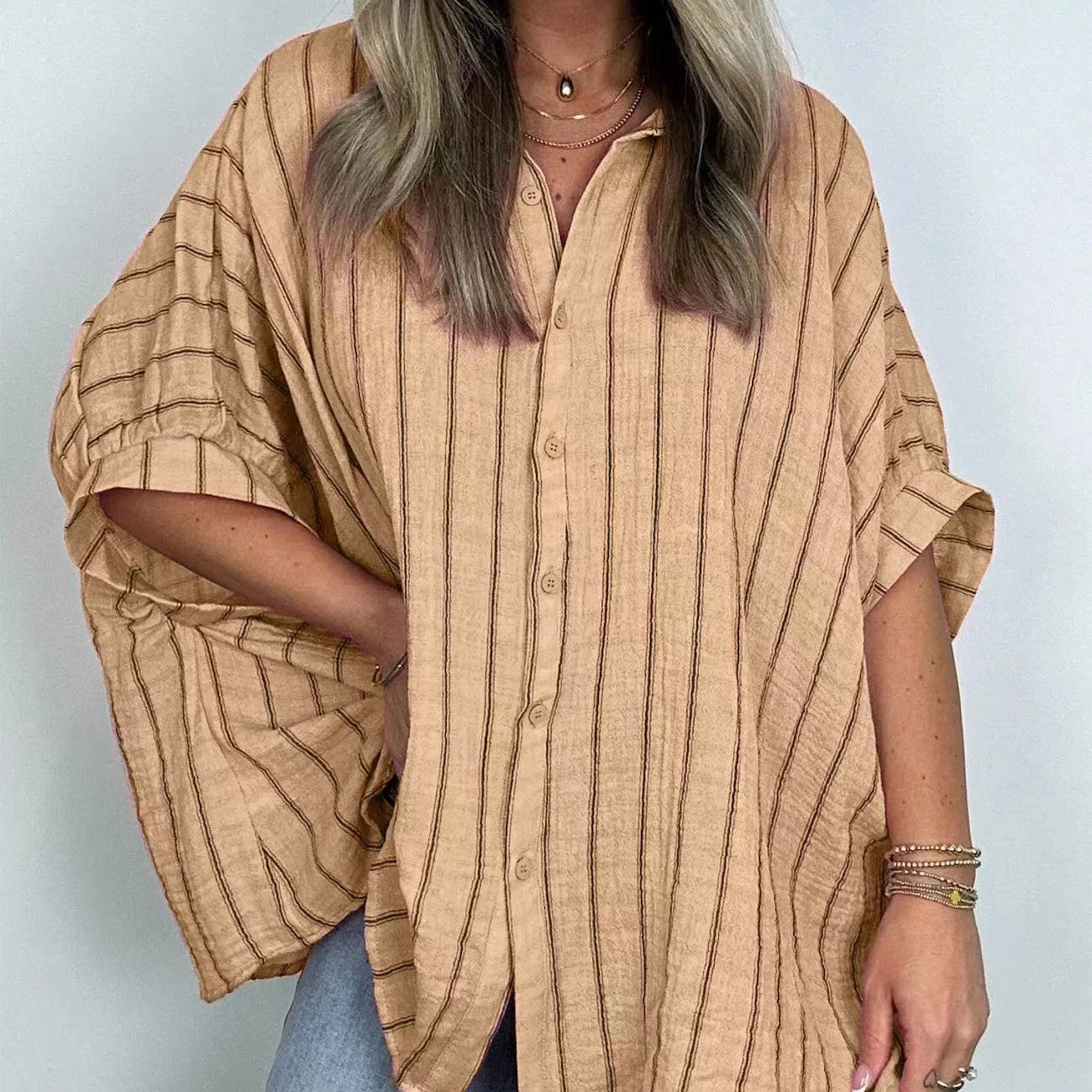 🌸Hot sale 54% OFF🌸Women's Casual Striped Shirt-Keep you comfortable all day long