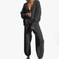 Women's Casual 2-piece Outfits Oversized Knit Cardigan and High-waist Baggy Pants