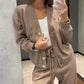 🌷Hot SALE 50% OFF🔥Women's Knitted Buttoned Jacket and Pants Two-piece Set