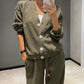 🌷Hot SALE 50% OFF🔥Women's Knitted Buttoned Jacket and Pants Two-piece Set