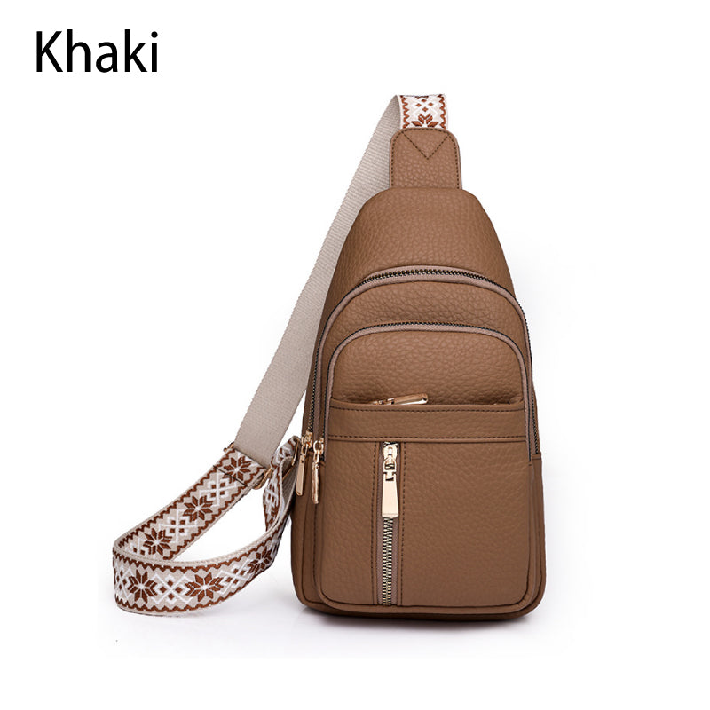 Women's Vintage PU Leather Chest Bag