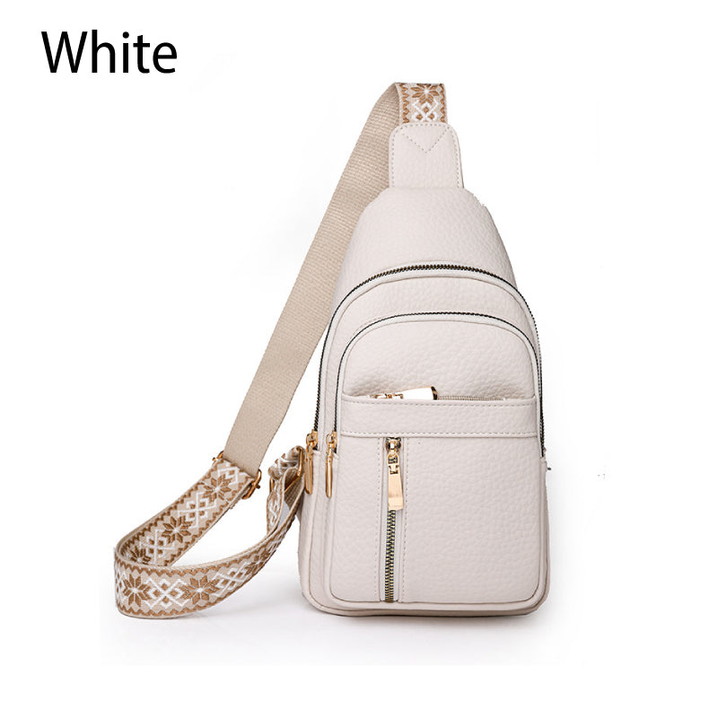 Women's Vintage PU Leather Chest Bag