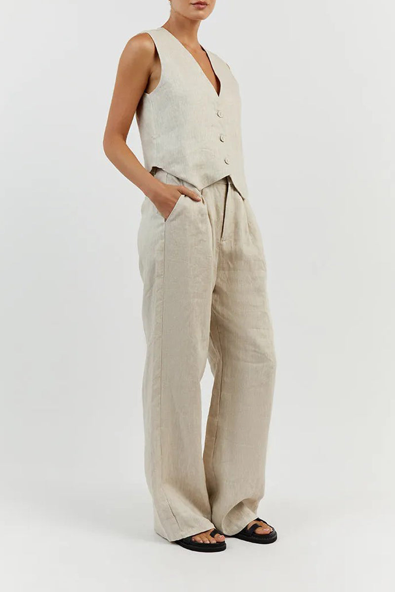 Cropped Vest Pants Suit