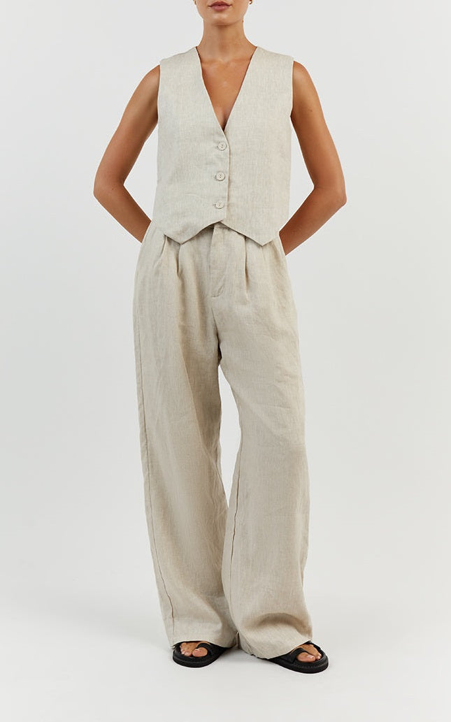 Cropped Vest Pants Suit