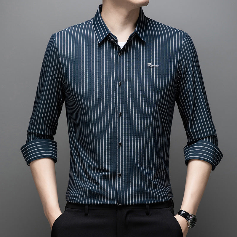 Men's Classic Wrinkle-Free Striped Shirt