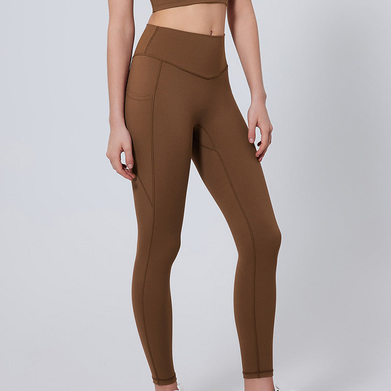 High-Waisted Tummy Control Side Pocket Shaping Training Leggings