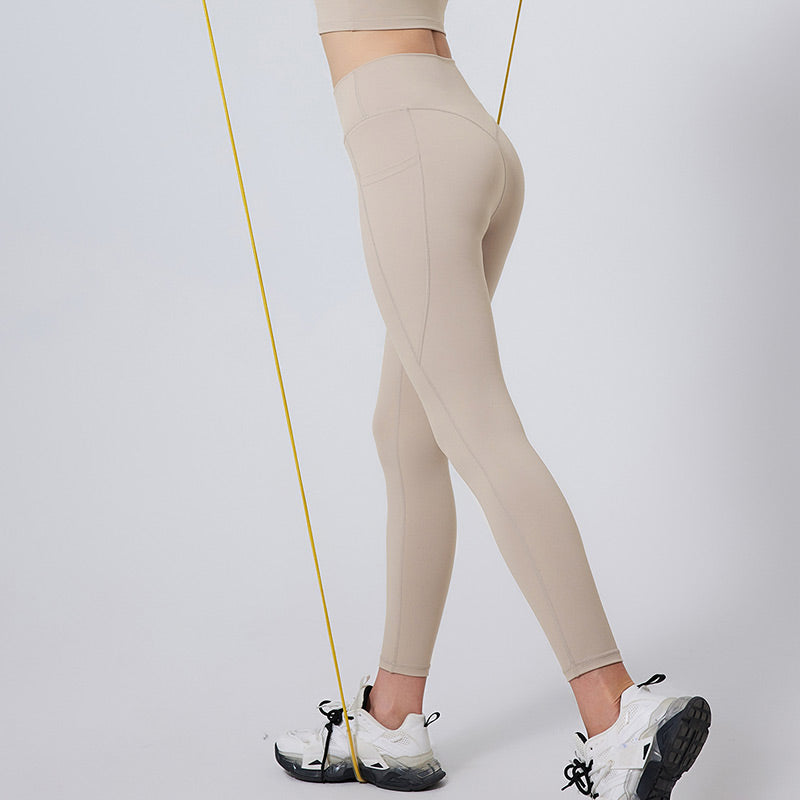 High-Waisted Tummy Control Side Pocket Shaping Training Leggings