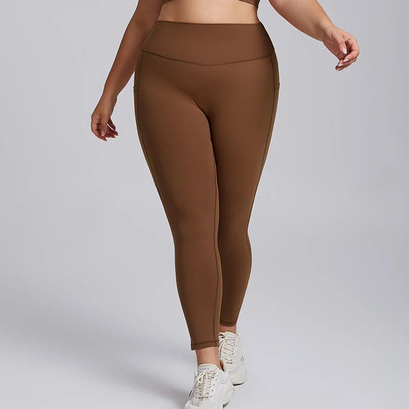 High-Waisted Tummy Control Side Pocket Shaping Training Leggings