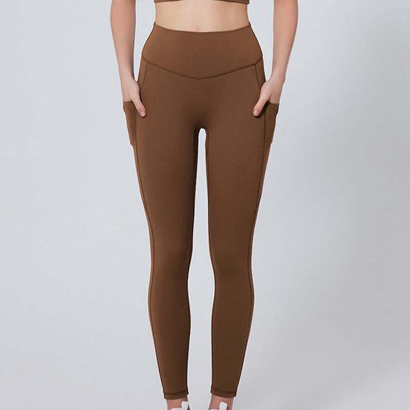 High-Waisted Tummy Control Side Pocket Shaping Training Leggings