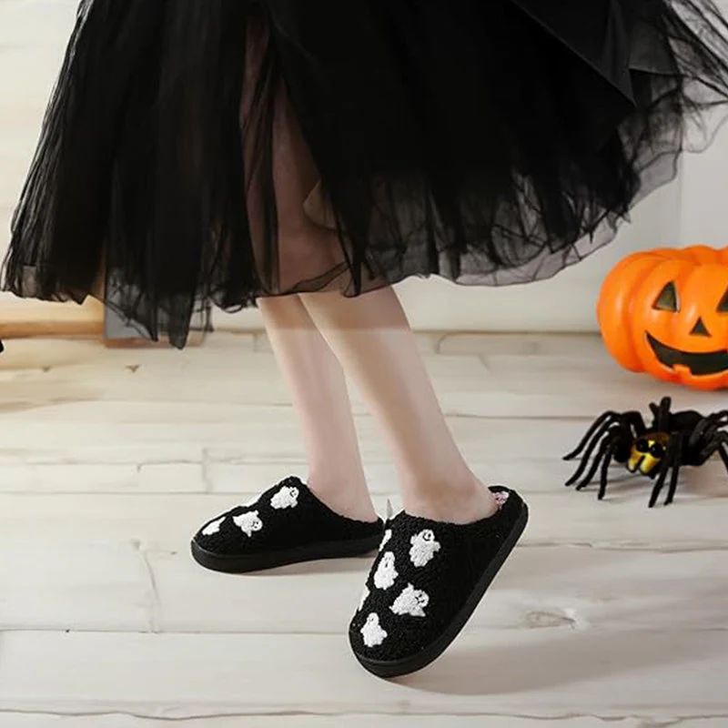 Halloween Ghost Plush Slippers