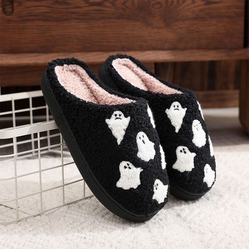 Halloween Ghost Plush Slippers