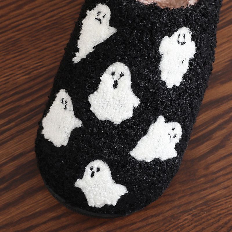 Halloween Ghost Plush Slippers