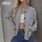 Casual Solid Color Button Front Knit Cardigan