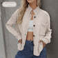 Casual Solid Color Button Front Knit Cardigan