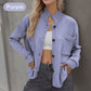 Casual Solid Color Button Front Knit Cardigan