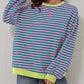 🔥2024 HOT SALE🔥Women's Oversized Striped Long Sleeve Pullover