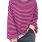 🔥2024 HOT SALE🔥Women's Oversized Striped Long Sleeve Pullover