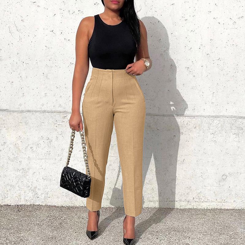 Women's Casual High-Waisted Suit Pants