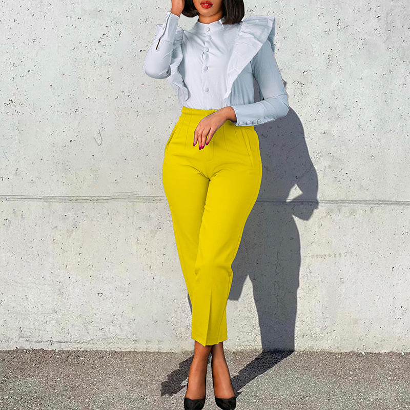 Women's Casual High-Waisted Suit Pants