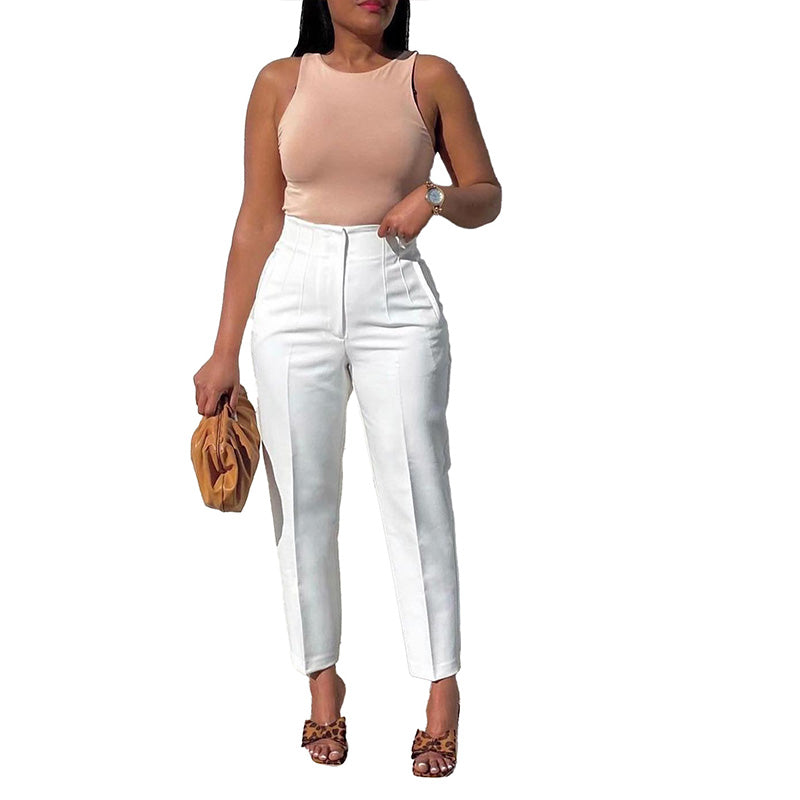 Women's Casual High-Waisted Suit Pants