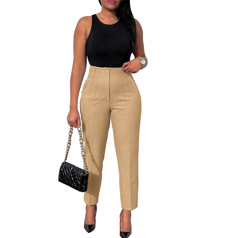 Women's Casual High-Waisted Suit Pants