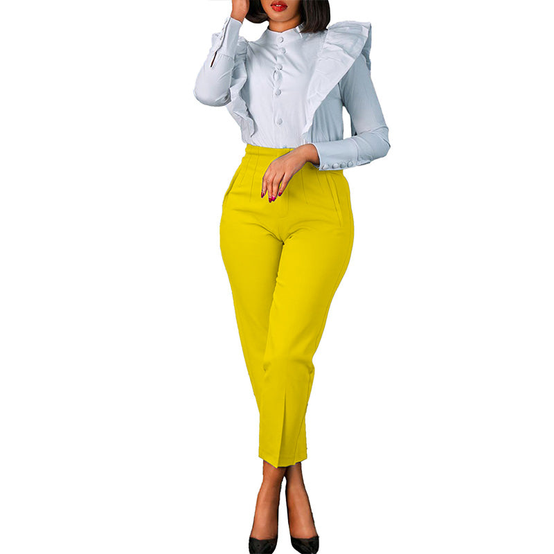 Women's Casual High-Waisted Suit Pants