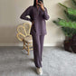Women's Cozy Ribbed Knit Two-Piece Set with Slit-Leg Pants💖FREE SHIPPING